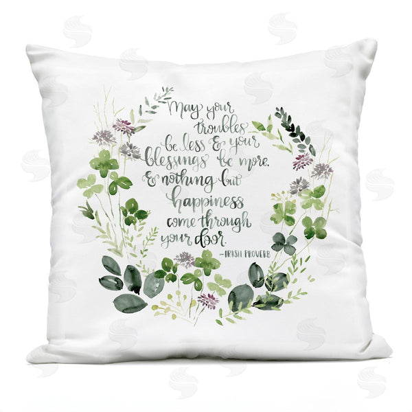 Stupell Industries Jennifer Paxton Parker | Troubles Be Less Irish Proverb Printed Throw Pillow