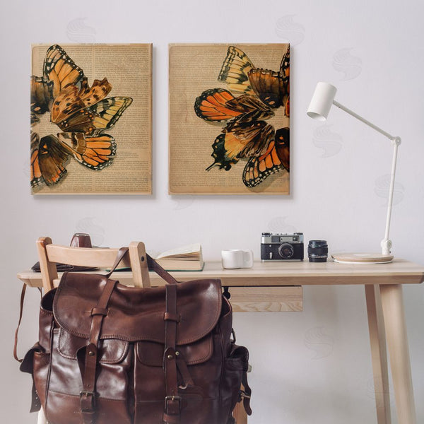 Stupell Industries Jennifer Paxton Parker | Vintage Butterfly Literature Pages Wall Art