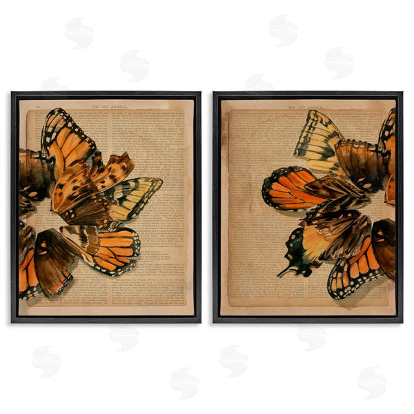 Stupell Industries Jennifer Paxton Parker | Vintage Butterfly Literature Pages Wall Art