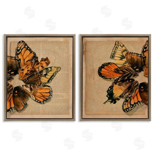 Stupell Industries Jennifer Paxton Parker | Vintage Butterfly Literature Pages Wall Art