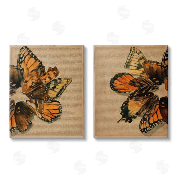 stupell industries Jennifer Paxton Parker | Vintage Butterfly Literature Pages Wall Art