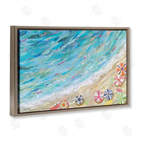 Stupell Industries Jennifer Peck | Collaged Aerial Beach View