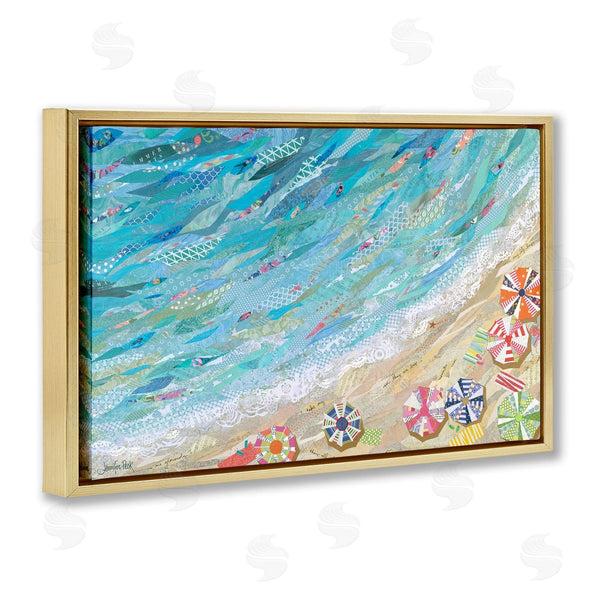 Stupell Industries Jennifer Peck | Collaged Aerial Beach View