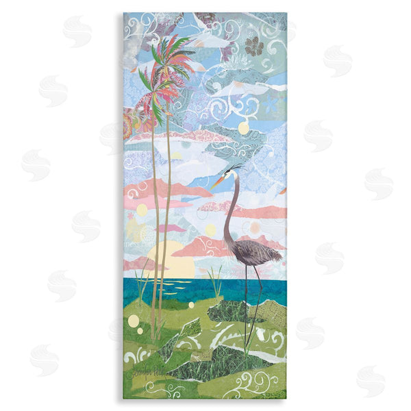 stupell industries Jennifer Peck | Crane and Swirled Landscape Wall Art