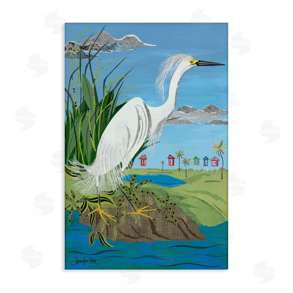 stupell industries Jennifer Peck | Egret Perched on Shore