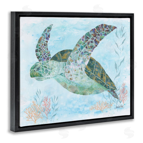 Stupell Industries Jennifer Peck | Mosaic Tortoise Underwater