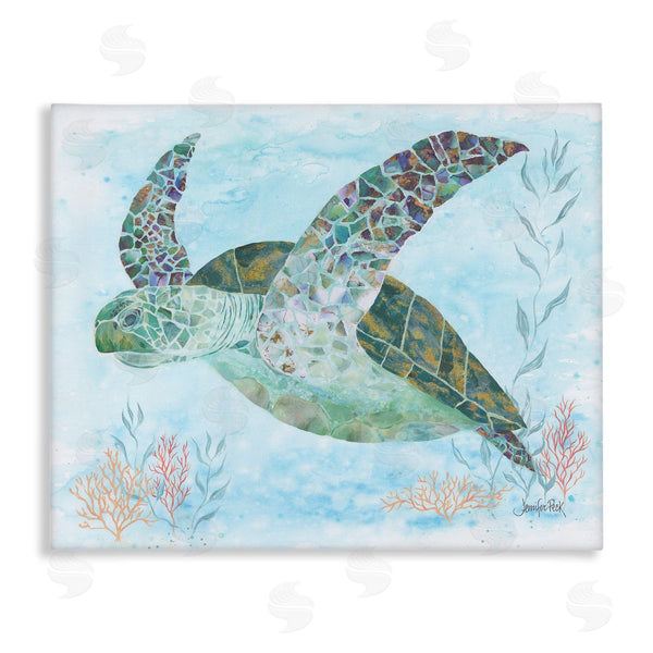 stupell industries Jennifer Peck | Mosaic Tortoise Underwater