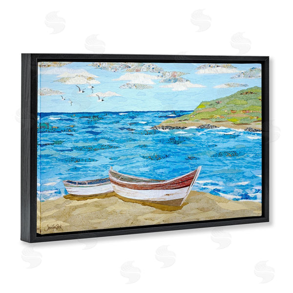 Stupell Industries Jennifer Peck | Mykonos Docked Boat