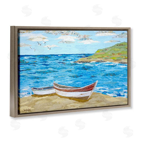 Stupell Industries Jennifer Peck | Mykonos Docked Boat