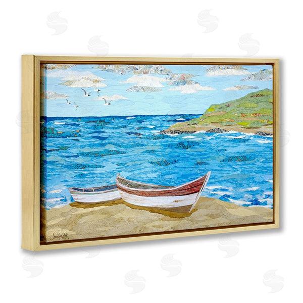 Stupell Industries Jennifer Peck | Mykonos Docked Boat