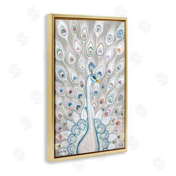 Stupell Industries Jennifer Peck | Neutral Peacock Tail Pattern