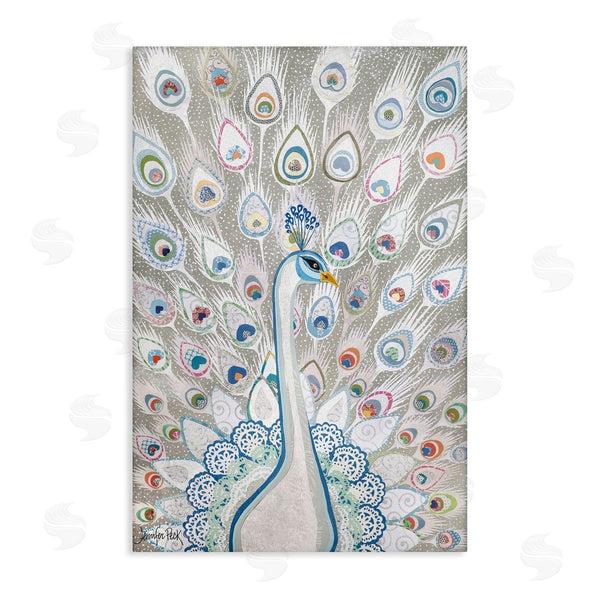 stupell industries Jennifer Peck | Neutral Peacock Tail Pattern