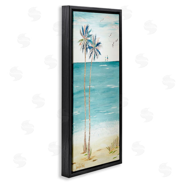 Stupell Industries Jennifer Peck | Palms And Distant Boats Wall Art