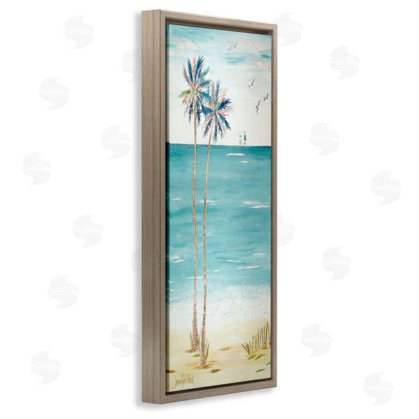 Stupell Industries Jennifer Peck | Palms And Distant Boats Wall Art