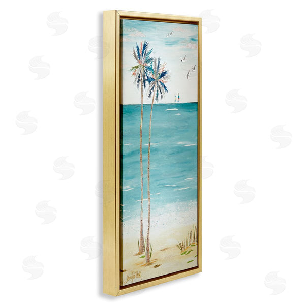 Stupell Industries Jennifer Peck | Palms And Distant Boats Wall Art