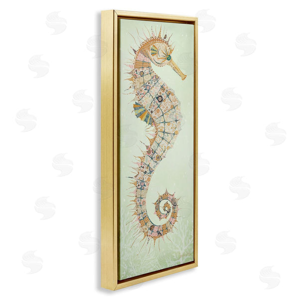 Stupell Industries Jennifer Peck | Patterned Spikey Seahorse Wall Art