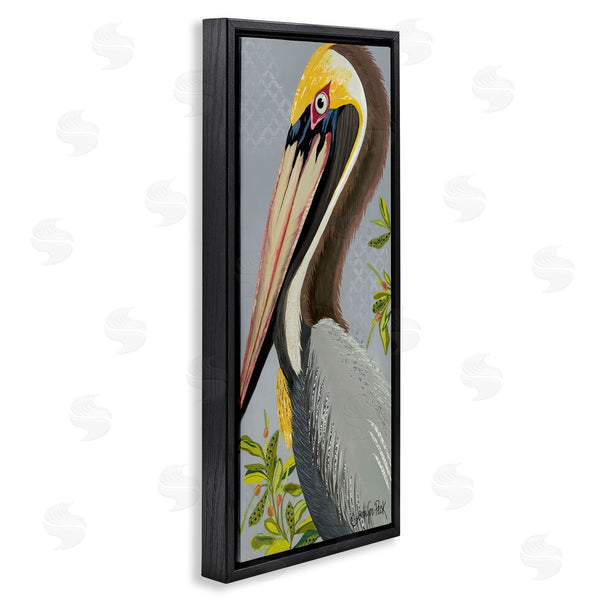 Stupell Industries Jennifer Peck | Pelican On Grey Wall Art