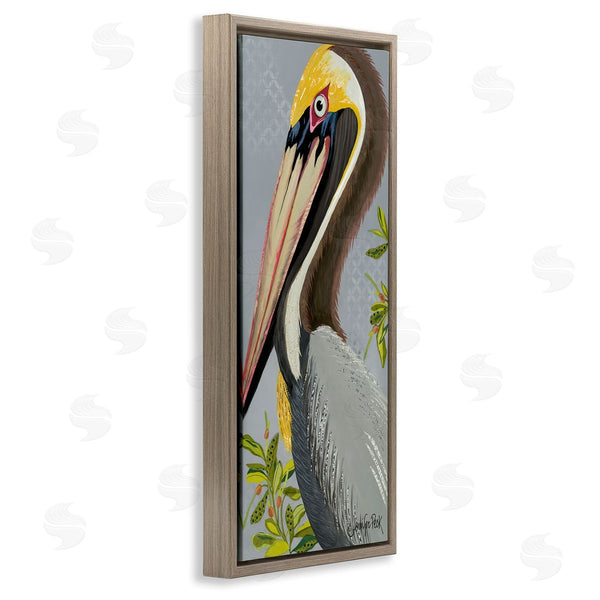 Stupell Industries Jennifer Peck | Pelican On Grey Wall Art