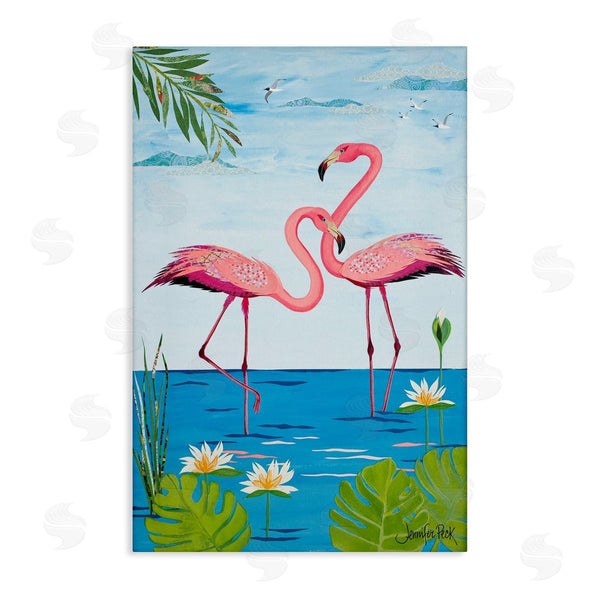 stupell industries Jennifer Peck | Pretty In Pink Flamingos