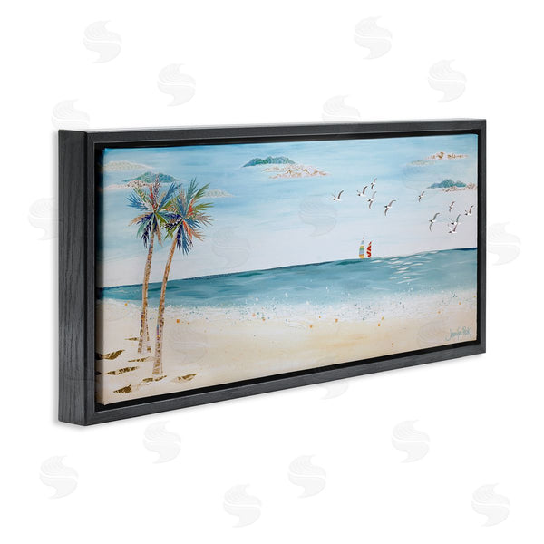 Stupell Industries Jennifer Peck | Seagulls And Palm Beach Wall Art