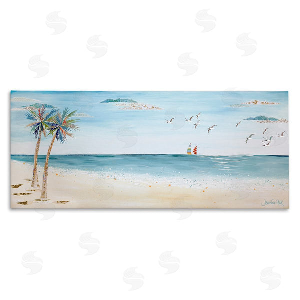 stupell industries Jennifer Peck | Seagulls and Palm Beach Wall Art