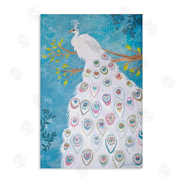 stupell industries Jennifer Peck | White Patterned Peacock