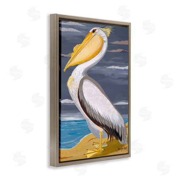 Stupell Industries Jennifer Peck | White Pelican On Shore