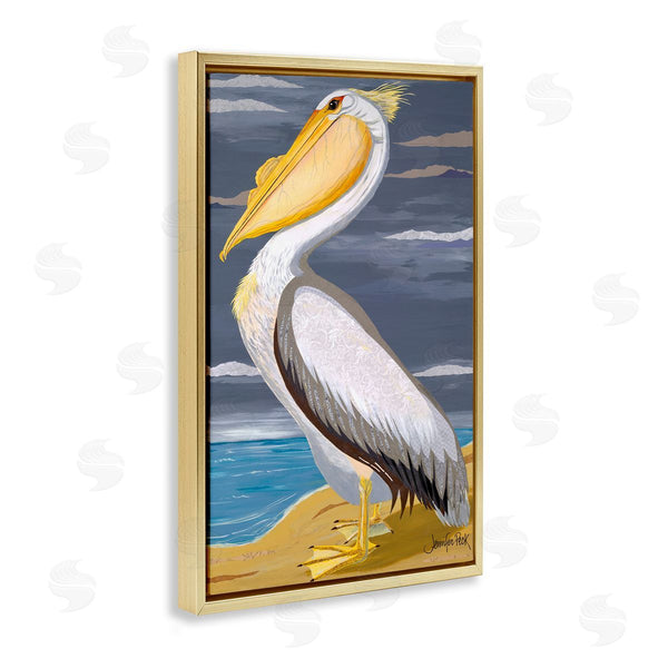 Stupell Industries Jennifer Peck | White Pelican On Shore