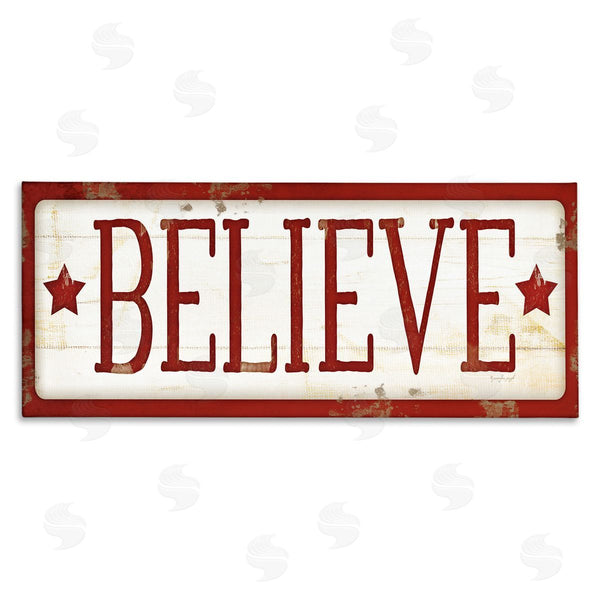 stupell industries Jennifer Pugh | Believe Red Christmas Phrase