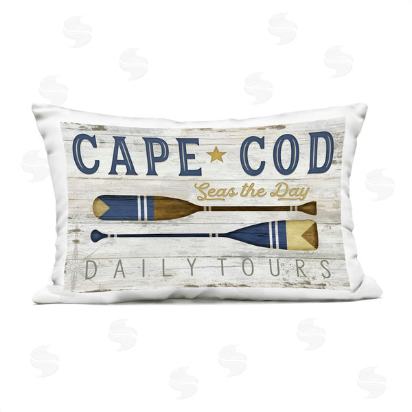 Stupell Industries Jennifer Pugh | Cape Cod Rustic Oars Printed Throw Pillow