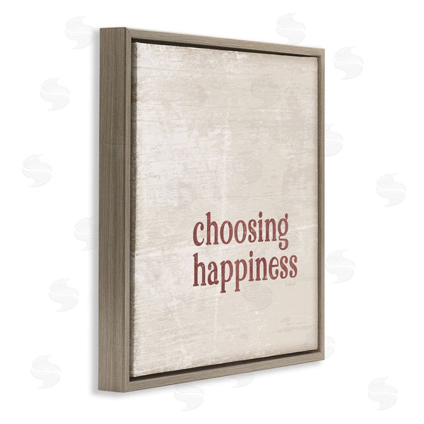 Stupell Industries Jennifer Pugh | Choosing Happiness Rustic Grain Pattern Phrase Wall Art