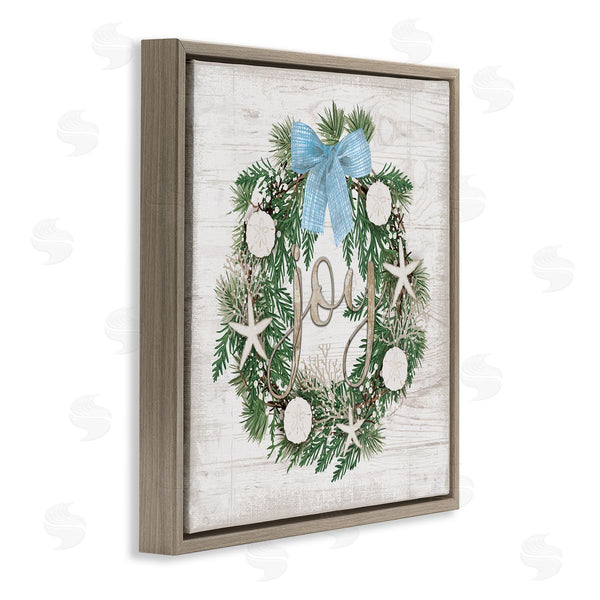 Stupell Industries Jennifer Pugh | Coastal Christmas Joy Wreath