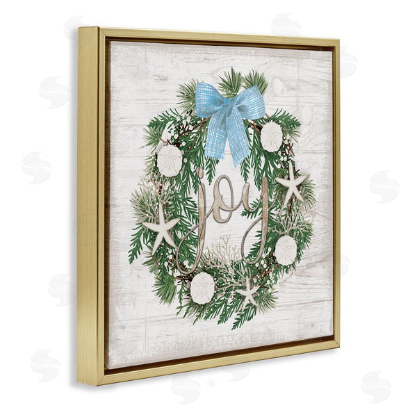 Stupell Industries Jennifer Pugh | Coastal Christmas Joy Wreath