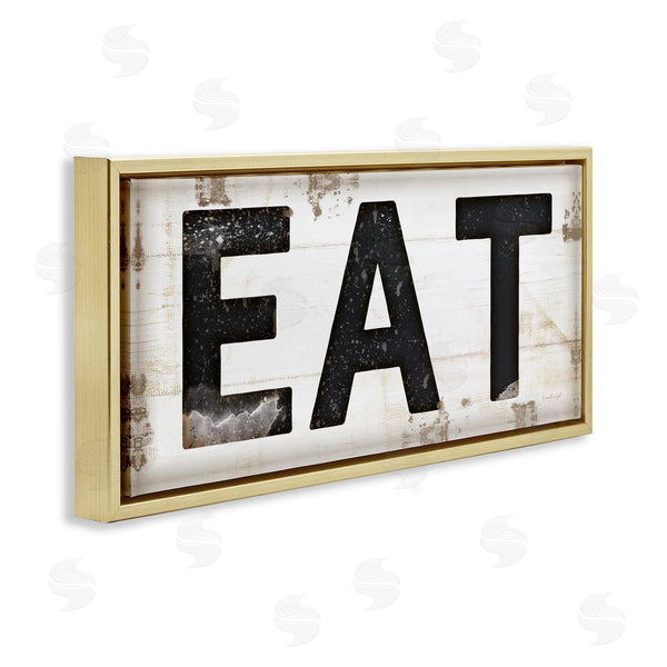 Stupell Industries Jennifer Pugh | Eat Typography Vintage Sign