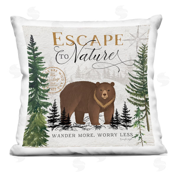 stupell industries Jennifer Pugh | Escape To Nature Rustic Printed Throw Pillow