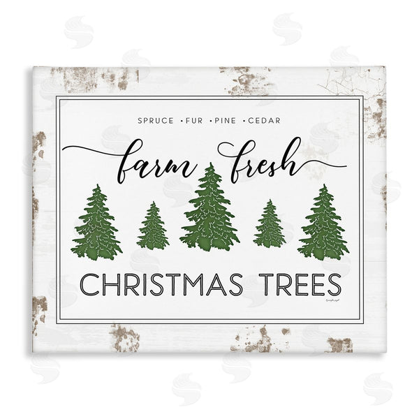 stupell industries Jennifer Pugh | Farm Fresh Trees Christmas Sign