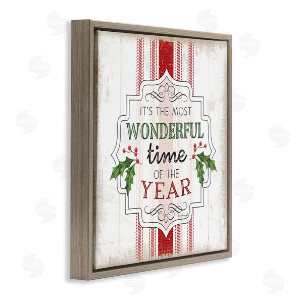 Stupell Industries Jennifer Pugh | Festive Holiday Rustic Stripes Wall Art