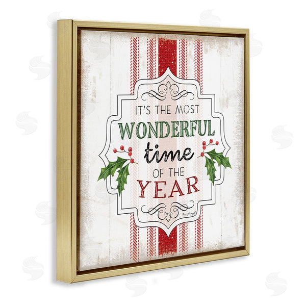 Stupell Industries Jennifer Pugh | Festive Holiday Rustic Stripes Wall Art