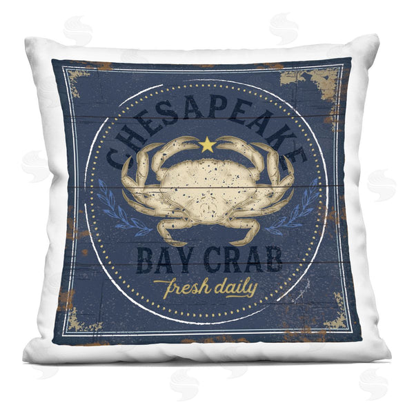 stupell industries Jennifer Pugh | Fresh Crab Chesapeake Bay Printed Throw Pillow
