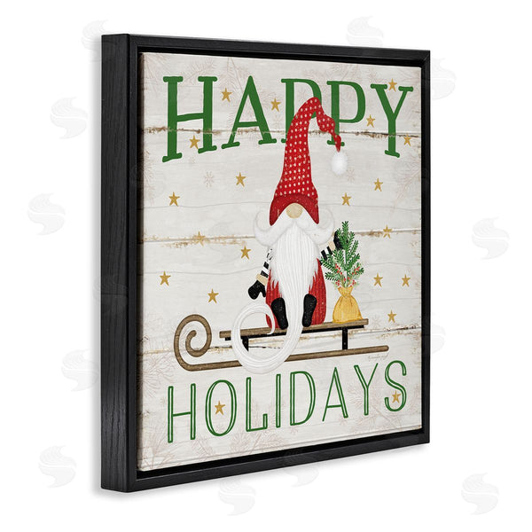 Stupell Industries Jennifer Pugh | Happy Holidays Gnome Sled