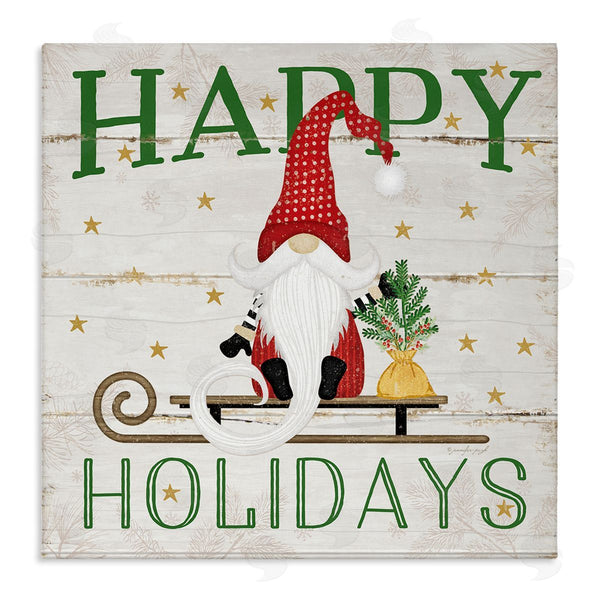 stupell industries Jennifer Pugh | Happy Holidays Gnome Sled