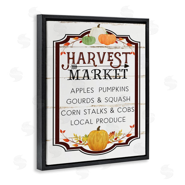Stupell Industries Jennifer Pugh | Harvest Market Sign Autumn Seasonal Farm Foods Wall Art