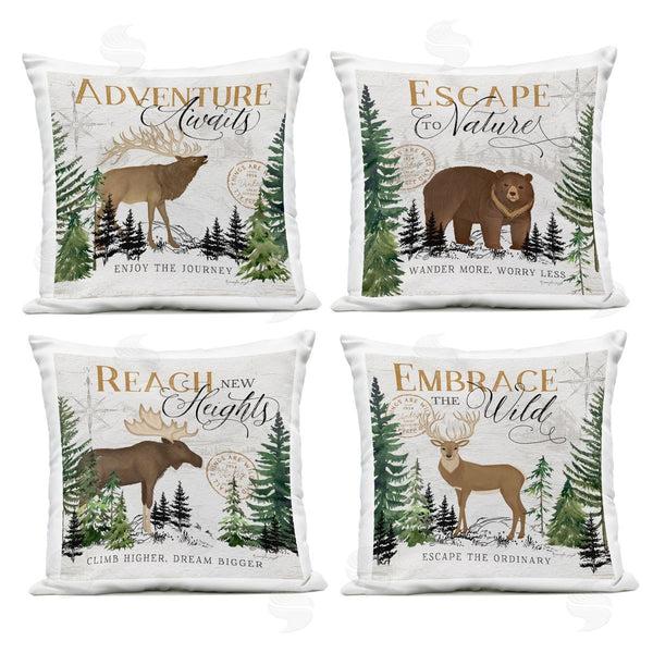 Stupell Industries Jennifer Pugh | Ivory Pines Adventure Sayings Printed Throw Pillow Set