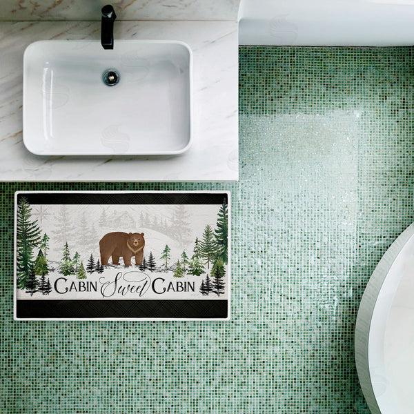 Stupell Industries Jennifer Pugh | Ivory Pines Cabin Plush Bath Mat