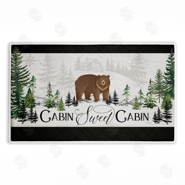 stupell industries Jennifer Pugh | Ivory Pines Cabin Plush Bath Mat