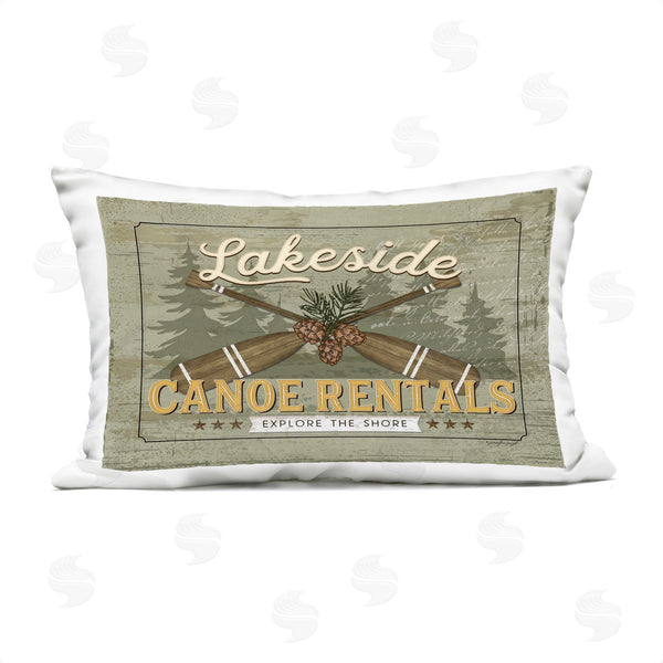 Stupell Industries Jennifer Pugh | Lakeside Canoe Rentals Printed Throw Pillow