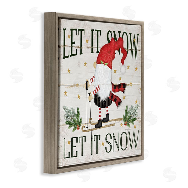 Stupell Industries Jennifer Pugh | Let It Snow Gnome Skiing
