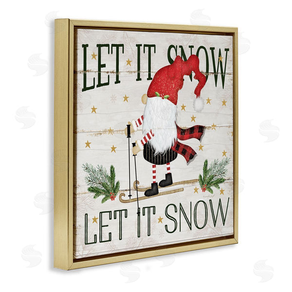 Stupell Industries Jennifer Pugh | Let It Snow Gnome Skiing