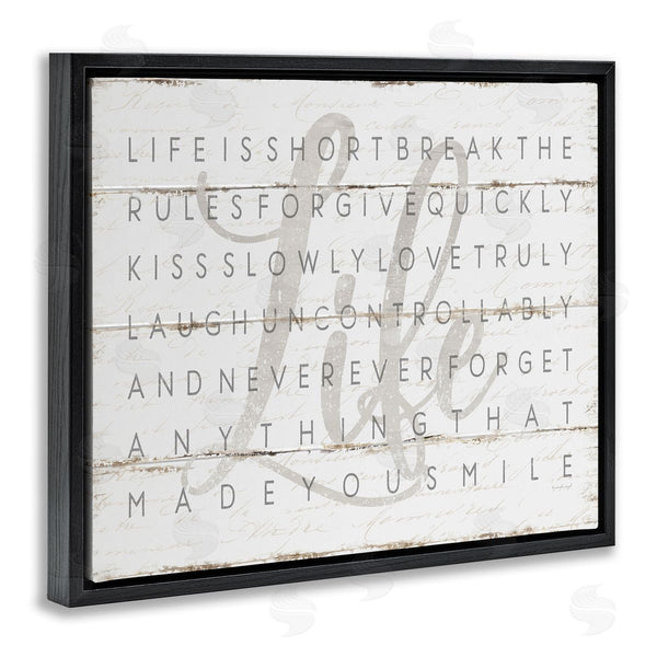Stupell Industries Jennifer Pugh | Life Is Short Sentiment
