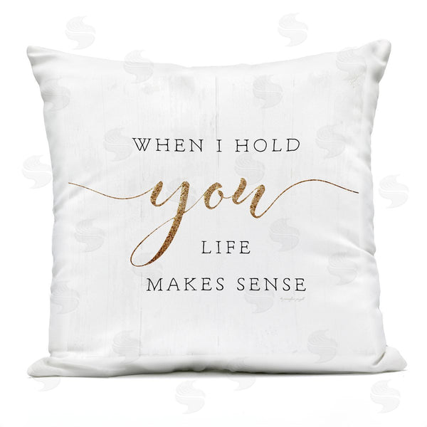 Stupell Industries Jennifer Pugh | Life Makes Sense Romantic Farmhouse Love Phrase Printed Throw Pillow